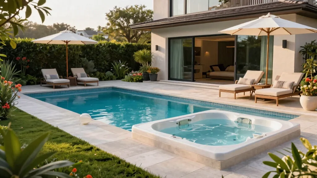 14 Stunning Pools with Hot Tubs and Tanning Ledges for Your Luxurious Backyard Retreat