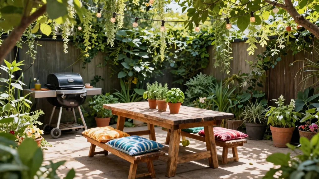 15 Garden BBQ Area Ideas: Green Surrounds